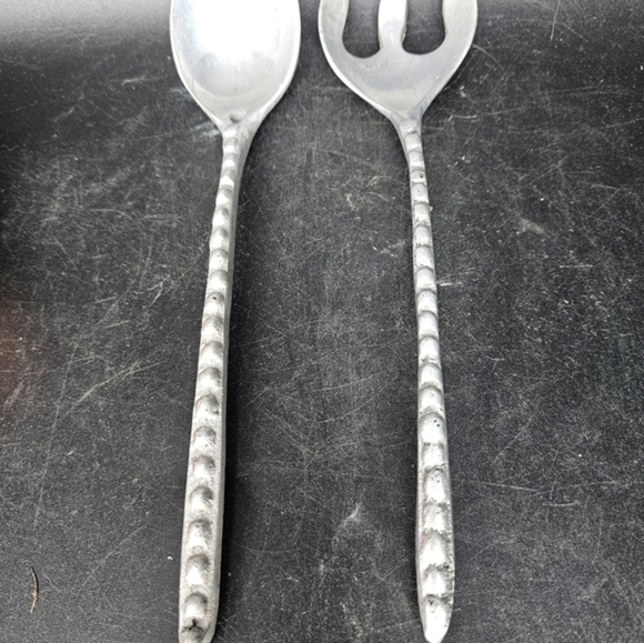 Vintage‎ pewter salad servers set - Picture 3 of 3